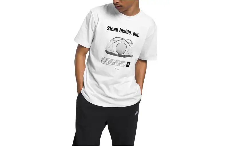 THE NORTH FACE T Shirts Men's White Crew Neck Moderate Straight Fit