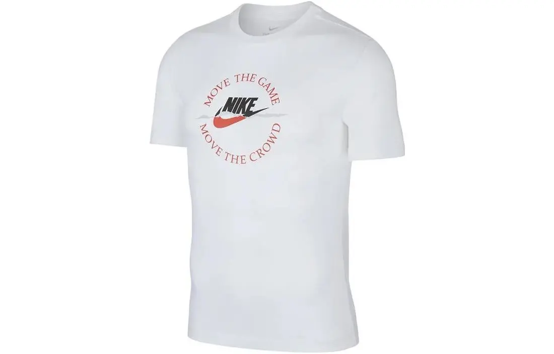 Nike T-Shirts Men's White Crew Neck Moderate