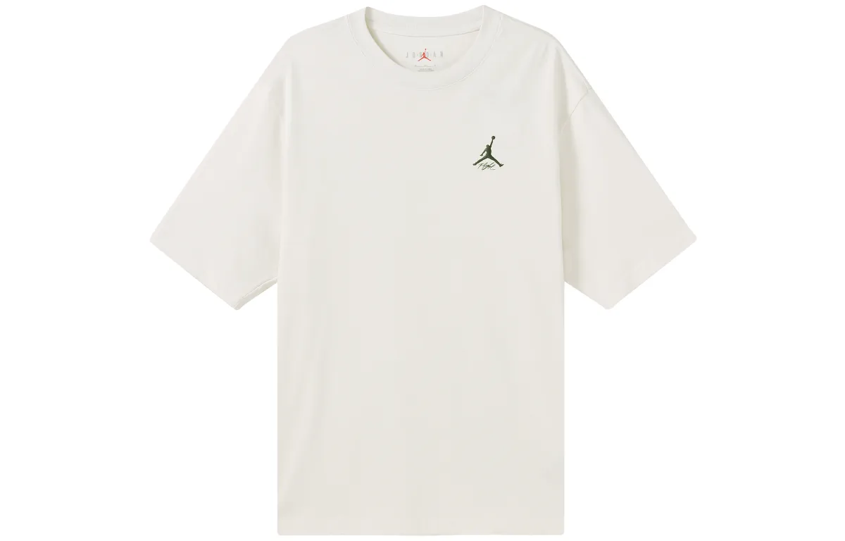 Jordan Drop Shoulder Sleeve T-Shirt Men's White