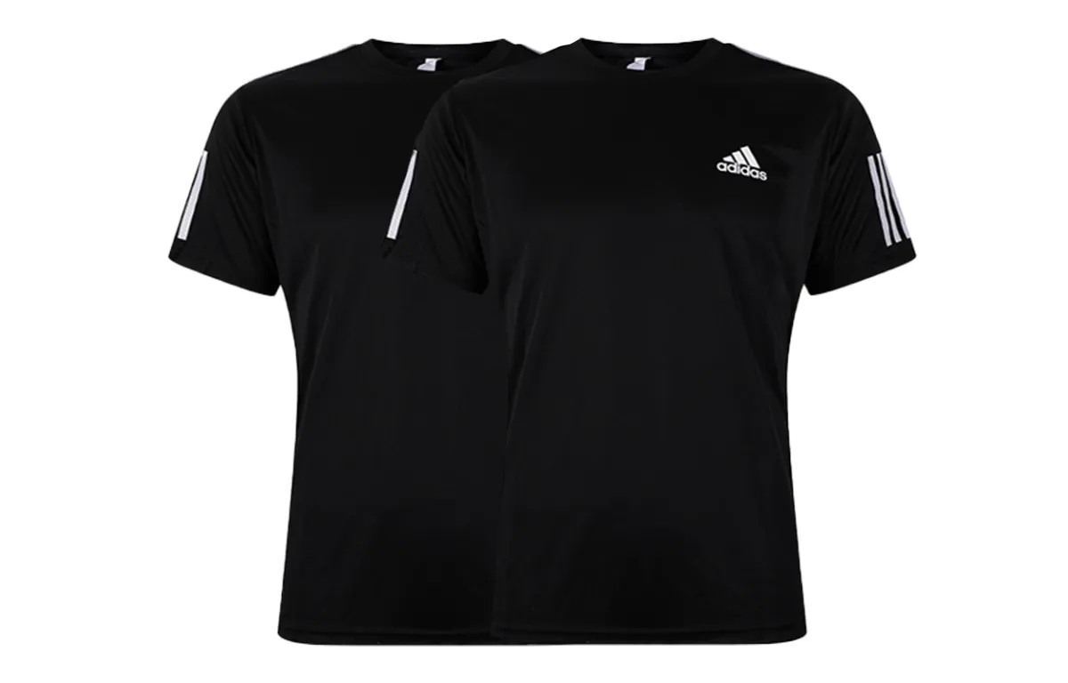 Adidas T-Shirts Men's 2 Pack (Black) Crew Neck Moderate Straight Fit