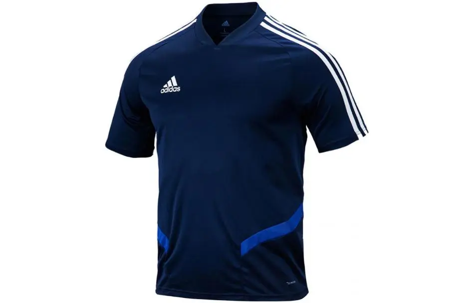 Adidas T-Shirts Men's Navy Blue V-neck Moderate Straight Fit