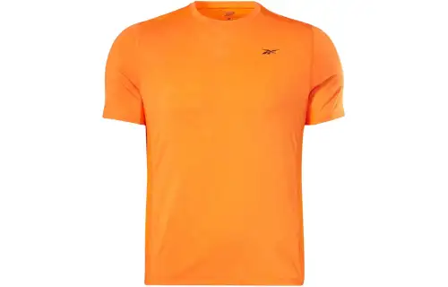 Reebok T Shirts Men's Orange Crew Neck Moderate Straight Fit