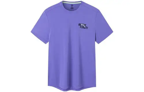ANTA T Shirts Men's Purple Crew Neck Moderate Straight Fit