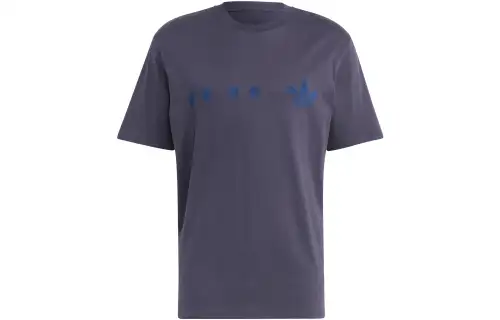 Adidas Originals RIFTA CITY T Shirts Men's Ink Blue Crew Neck Moderate Straight Fit