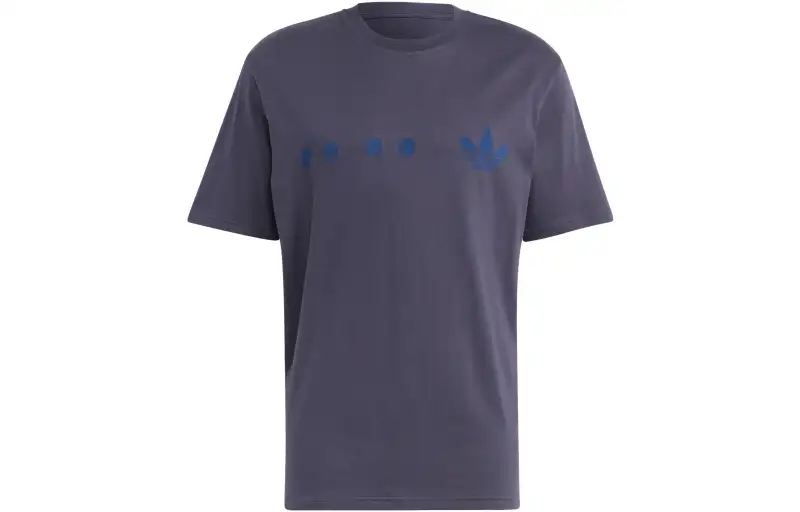 Adidas Originals RIFTA CITY T Shirts Men's Ink Blue Crew Neck Moderate Straight Fit