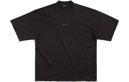 Balenciaga T Shirt Loose Fit Unisex Black