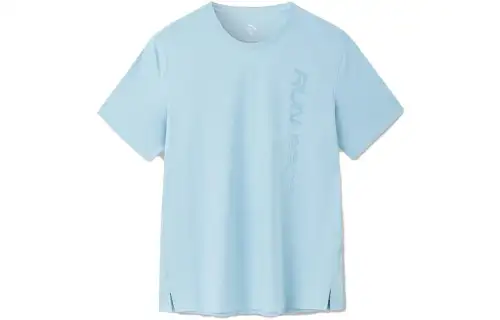 ANTA Outdoor Collection T Shirts Men's Sky Smoke Blue Crew Neck Moderate Straight Fit