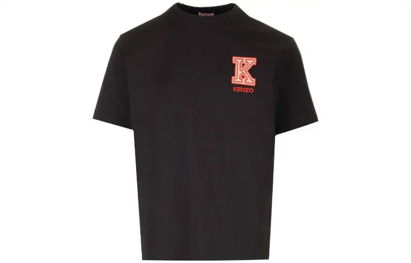 【Previous Season】logo-patch cotton T-shirt