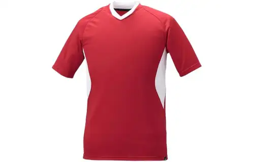ASICS T Shirts Men's Red Crew Neck Moderate Straight Fit