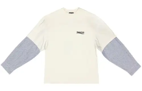 Balenciaga T Shirts Men's White Crew Neck Moderate Straight Fit