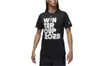 Jordan T Shirts Men's Black Crew Neck Moderate Straight Fit
