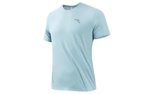 ANTA Running Collection Running T Shirts Men's Gray Dusty Blue Moderate