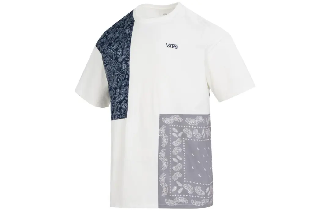 Vans T Shirts Men's White Crew Neck Moderate Straight Fit