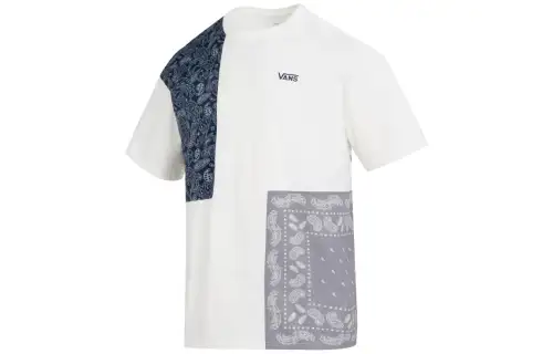 Vans T Shirts Men's White Crew Neck Moderate Straight Fit