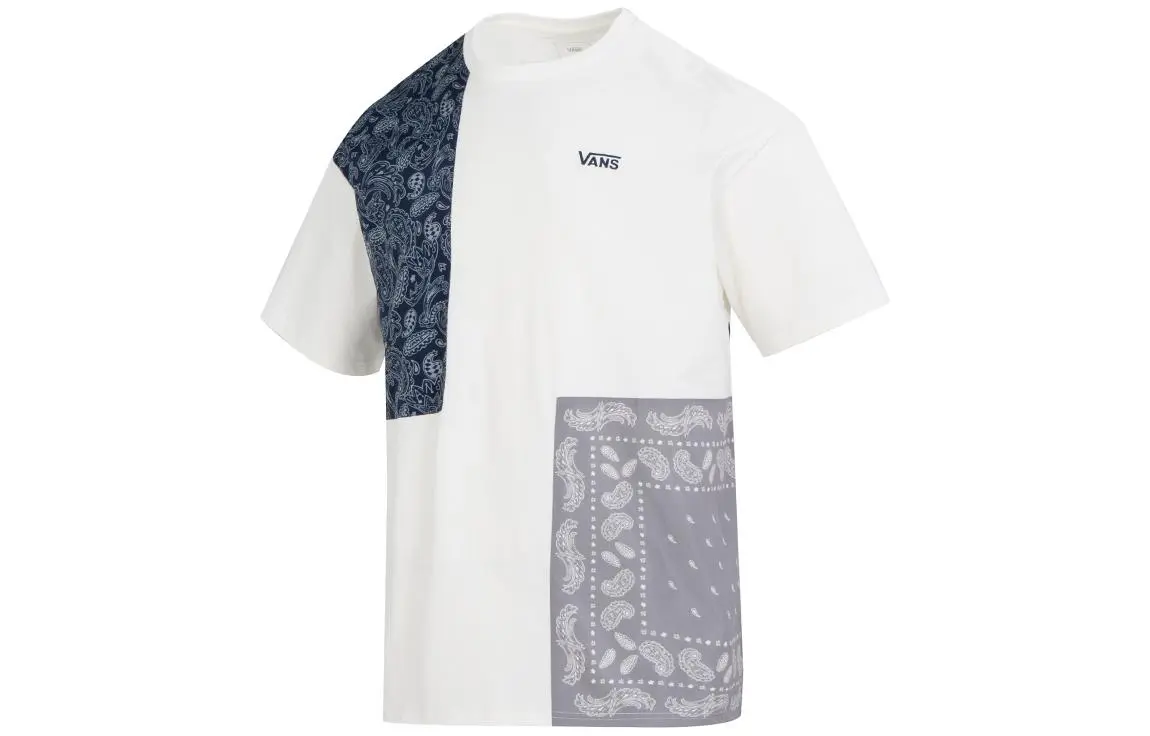Vans T-Shirts Men's White Crew Neck Moderate Straight Fit
