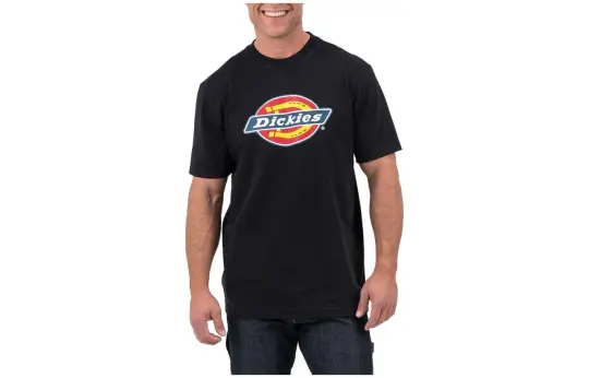 Dickies T Shirts Men's Black Crew Neck Moderate Straight Fit