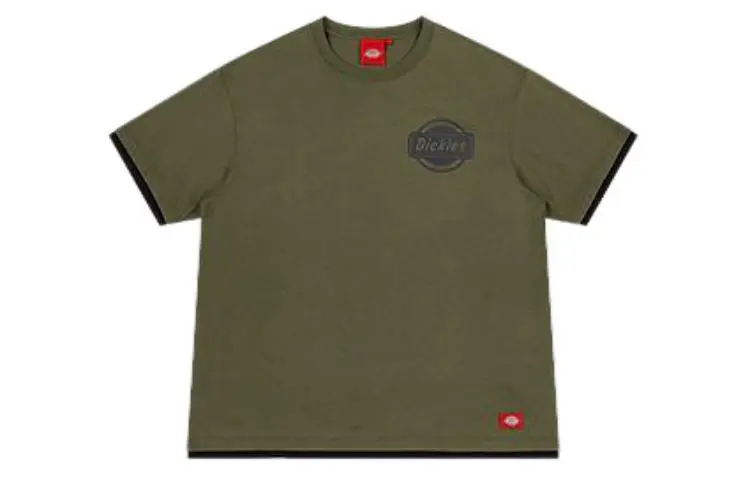 Dickies T Shirts Men's Moss Green Crew Neck Moderate Straight Fit