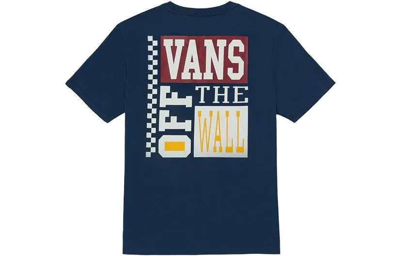 Vans Off THE WALL T Shirt Unisex Dark Blue