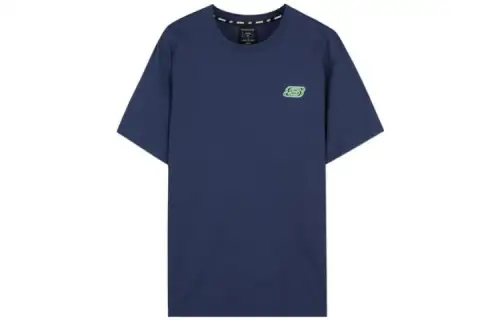 Skechers T Shirts Unisex Medieval Blue/007D Crew Neck Moderate Straight Fit