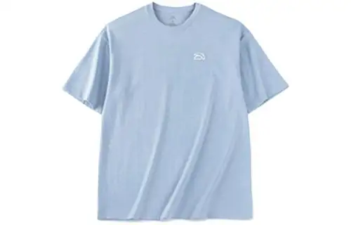 ANTA T Shirts Unisex Ceramic Blue Crew Neck Moderate Straight Fit