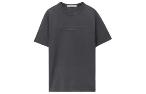 Alexander Wang Logo Embossed Crewneck T Shirt