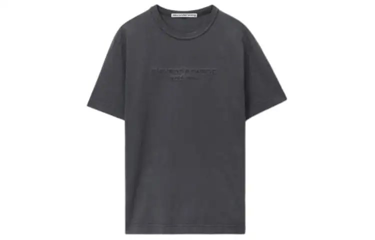Alexander Wang Logo Embossed Crewneck T Shirt