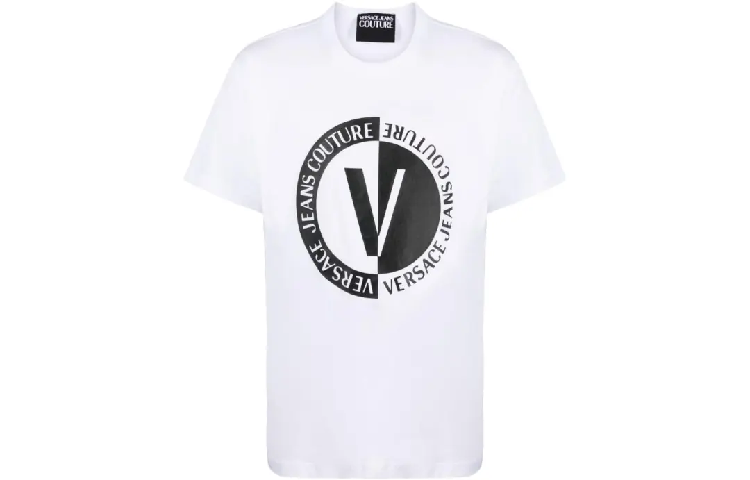 VERSACE JEANS COUTURE Logo print Cotton T shirt