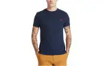 Timberland T Shirts Men's Dark Blue Crew Neck Moderate Straight Fit