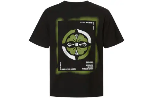 EVISU T Shirts Men's Black Crew Neck Moderate Straight Fit