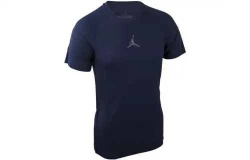 Jordan T Shirts Men's Blue Crew Neck Moderate Straight Fit