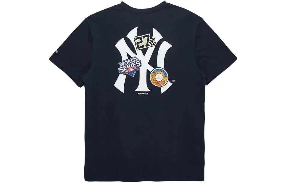 New Era T Shirt Couple, Trendy And Versatile Unisex Navy Blue