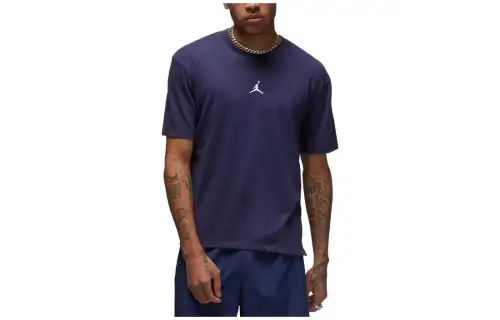 Jordan Drop Shoulder Sleeve T-Shirt Men's Navy Blue