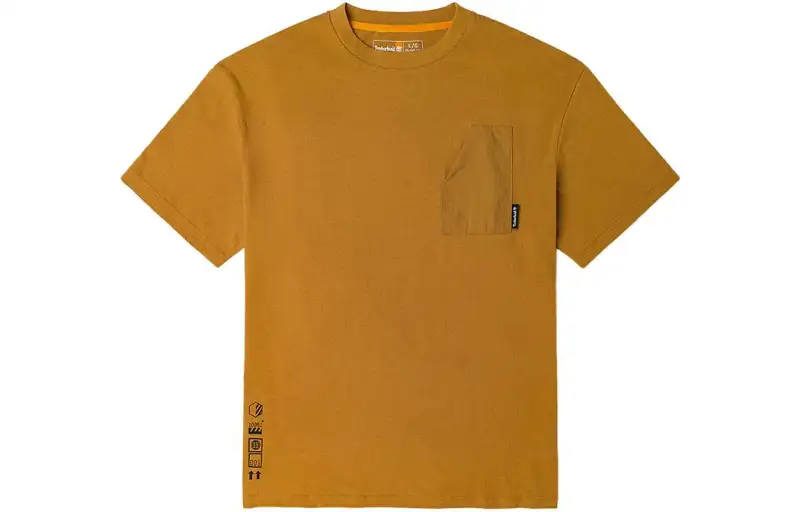 Timberland T Shirts Men's Wheat Crew Neck Moderate Straight Fit