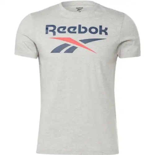 Reebok T Shirts Unisex Light Gray Crew Neck Thin Straight Fit