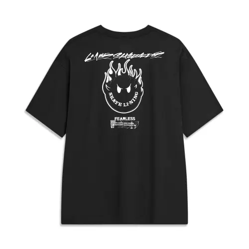 Li Ning x OG_SLICK Skateboard T Shirt Unisex Black