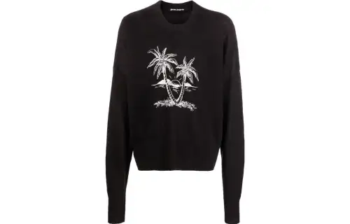 Palm Angels Palm Tree-print linen jumper