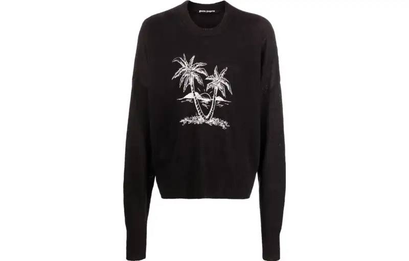 Palm Angels Palm Tree-print linen jumper