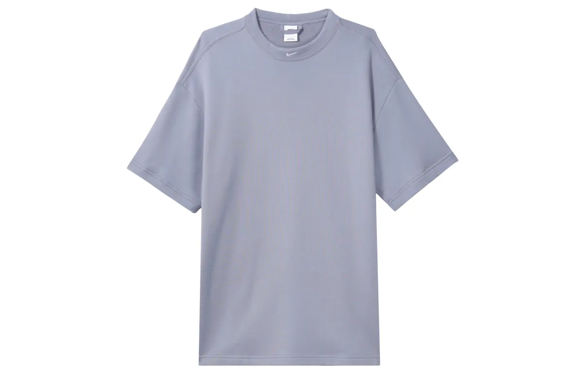 Nike T-Shirts Men's Steel Blue Crew Neck Moderate