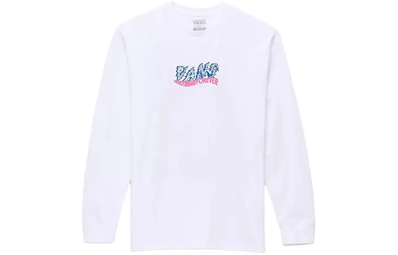 Vans T Shirts Unisex White Crew Neck Moderate Straight Fit
