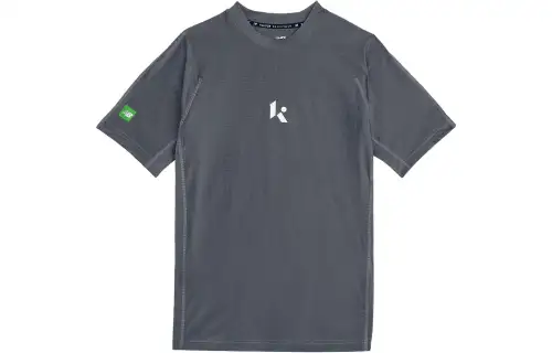 New Balance T Shirts Men's Dark Gray Crew Neck Moderate Straight Fit