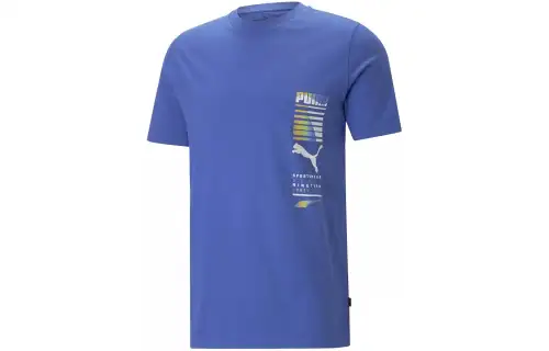 PUMA GRAPHICS MULTICOLOR TEE T Shirt Men's Blue