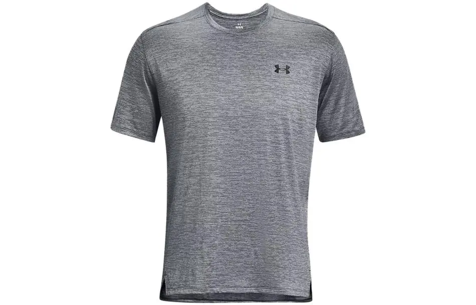 Under Armour T-Shirts Men's Asphalt Gray Crew Neck Moderate Straight Fit