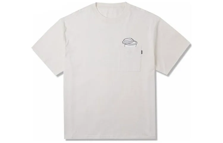 Converse T-Shirts Men's White Crew Neck Moderate Straight Fit