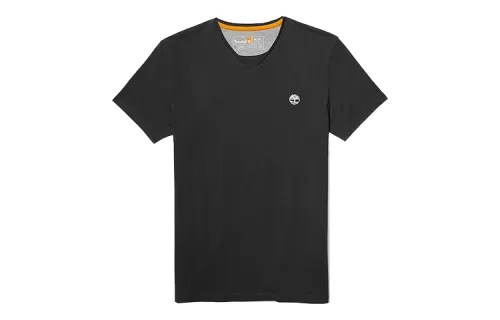 Timberland T Shirts Men's Black V Neck Moderate Straight Fit