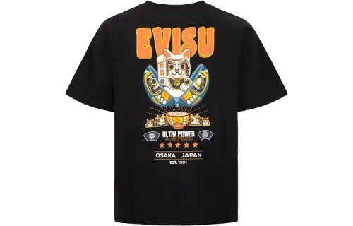 EVISU T Shirts Men's Crew Neck Moderate Straight Fit