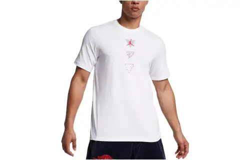 Jordan T Shirts Men's White Crew Neck Moderate