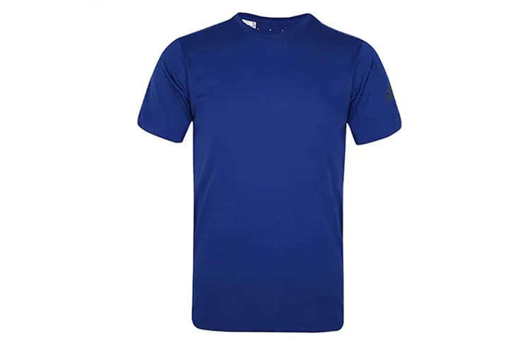 Adidas T-Shirts Men's Blue Crew Neck Moderate Straight Fit