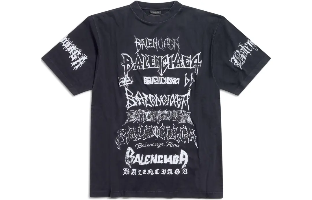Balenciaga Logo Printed Crewneck T-Shirt