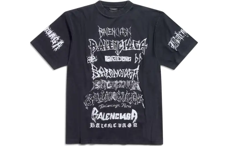 Balenciaga Logo Printed Crewneck T-Shirt