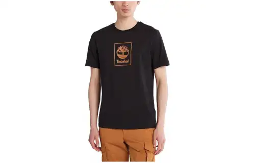 Timberland T Shirts Men's Black Crew Neck Moderate Other